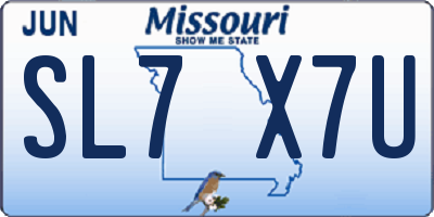 MO license plate SL7X7U