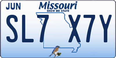 MO license plate SL7X7Y