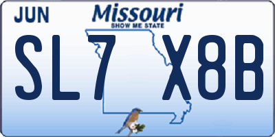 MO license plate SL7X8B