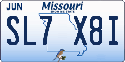 MO license plate SL7X8I