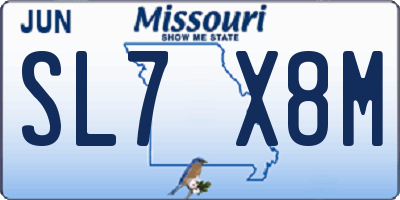 MO license plate SL7X8M