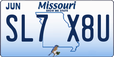 MO license plate SL7X8U