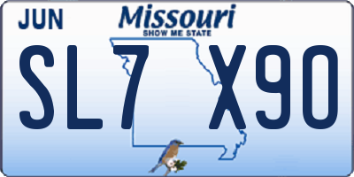 MO license plate SL7X9O