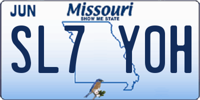 MO license plate SL7Y0H