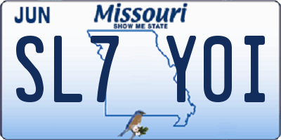 MO license plate SL7Y0I