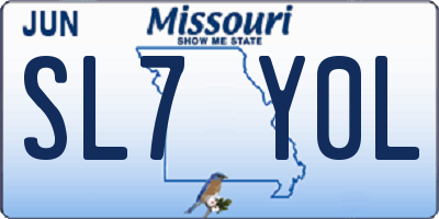 MO license plate SL7Y0L