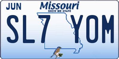 MO license plate SL7Y0M