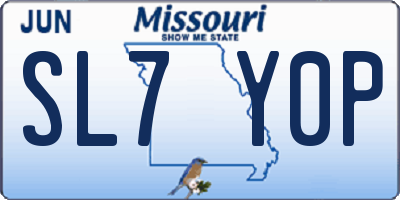 MO license plate SL7Y0P