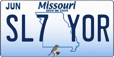 MO license plate SL7Y0R