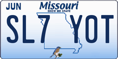 MO license plate SL7Y0T