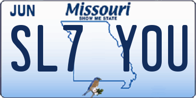 MO license plate SL7Y0U