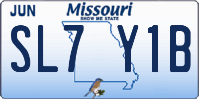 MO license plate SL7Y1B