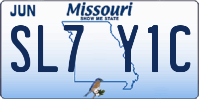 MO license plate SL7Y1C
