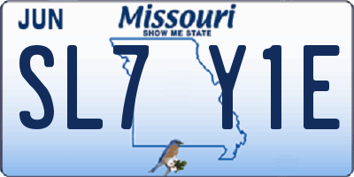 MO license plate SL7Y1E