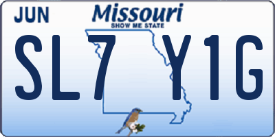 MO license plate SL7Y1G