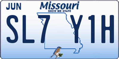 MO license plate SL7Y1H