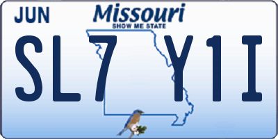 MO license plate SL7Y1I