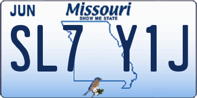 MO license plate SL7Y1J
