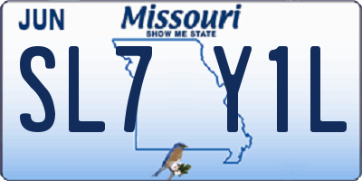 MO license plate SL7Y1L