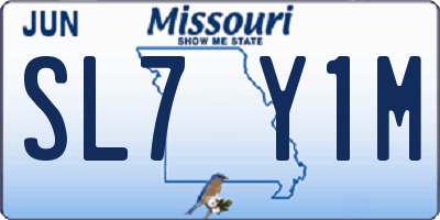 MO license plate SL7Y1M