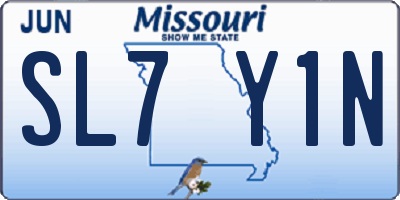 MO license plate SL7Y1N