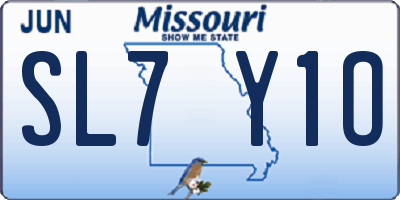 MO license plate SL7Y1O