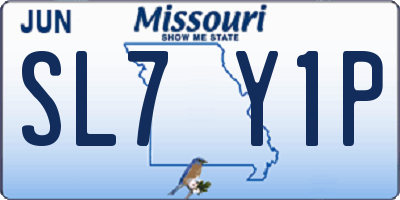 MO license plate SL7Y1P