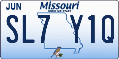 MO license plate SL7Y1Q
