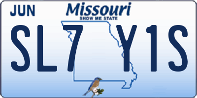 MO license plate SL7Y1S