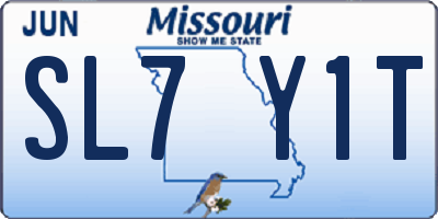 MO license plate SL7Y1T