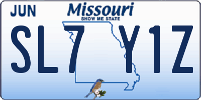MO license plate SL7Y1Z