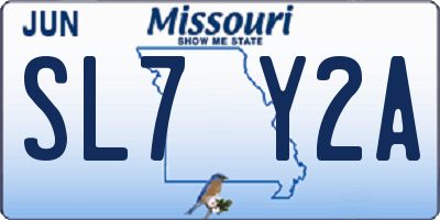 MO license plate SL7Y2A
