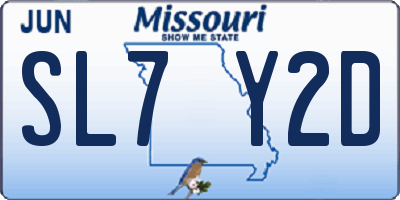 MO license plate SL7Y2D