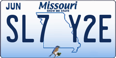MO license plate SL7Y2E