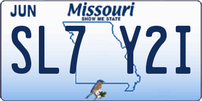 MO license plate SL7Y2I