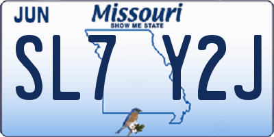 MO license plate SL7Y2J