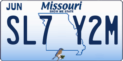 MO license plate SL7Y2M