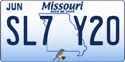 MO license plate SL7Y2O
