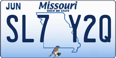 MO license plate SL7Y2Q
