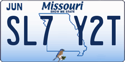 MO license plate SL7Y2T