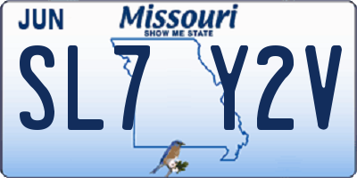 MO license plate SL7Y2V
