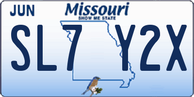 MO license plate SL7Y2X
