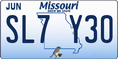 MO license plate SL7Y3O