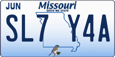 MO license plate SL7Y4A