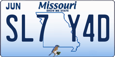 MO license plate SL7Y4D
