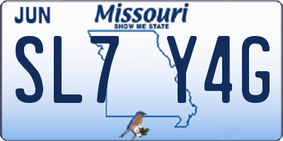 MO license plate SL7Y4G