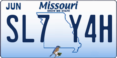 MO license plate SL7Y4H