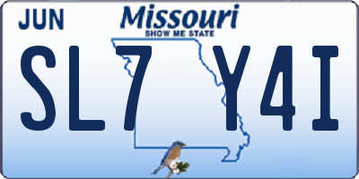 MO license plate SL7Y4I