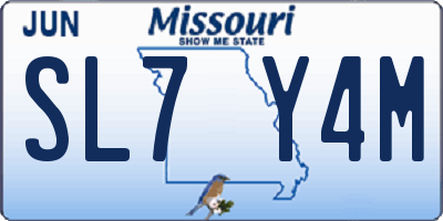 MO license plate SL7Y4M