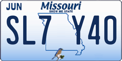 MO license plate SL7Y4O